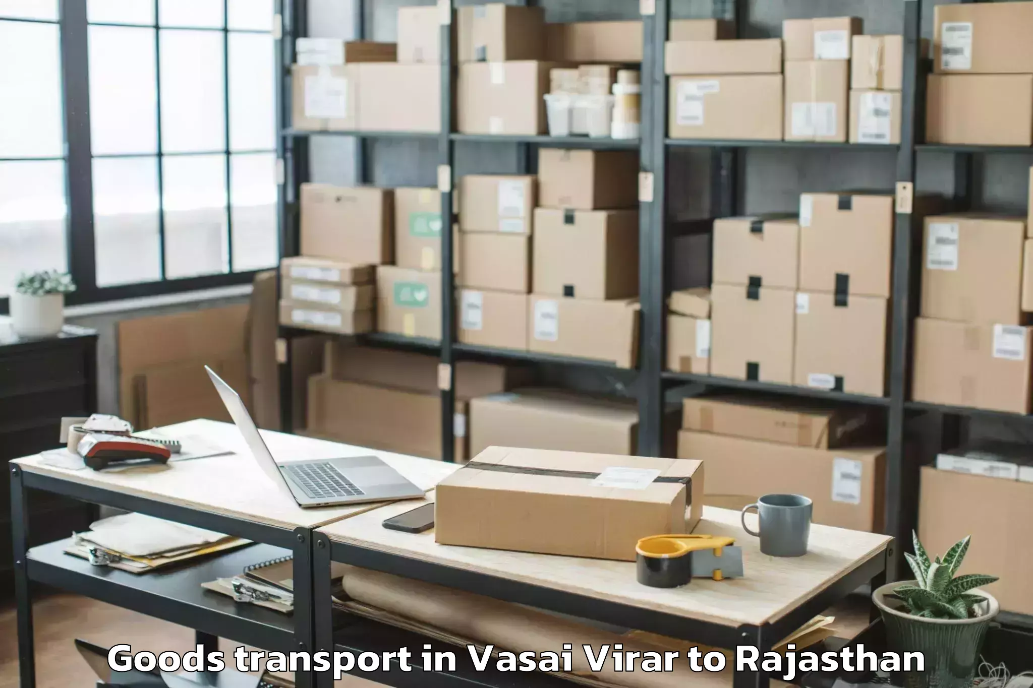 Hassle-Free Vasai Virar to Gangapur Bhilwara Goods Transport